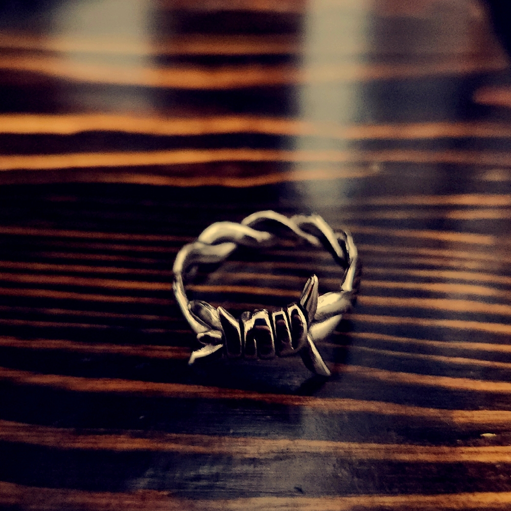 HUF Silver Braided Jewelry Ring